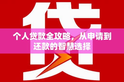 西岗个人贷款全攻略，从申请到还款的智慧选择