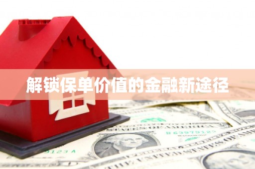 西岗解锁保单价值的金融新途径