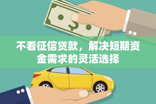 西岗不看征信贷款，解决短期资金需求的灵活选择