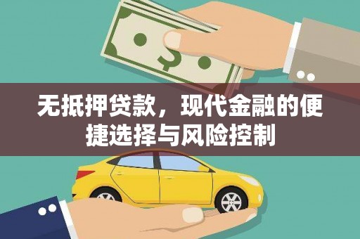 西岗无抵押贷款，现代金融的便捷选择与风险控制
