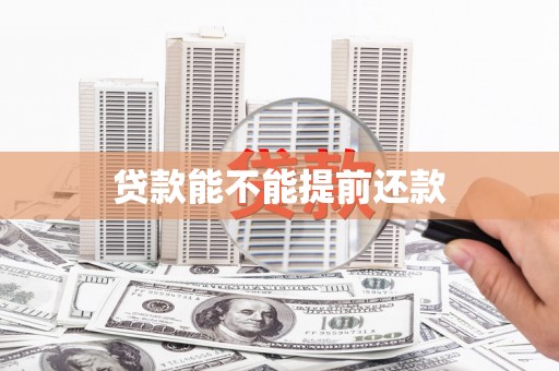 西岗贷款能不能提前还款