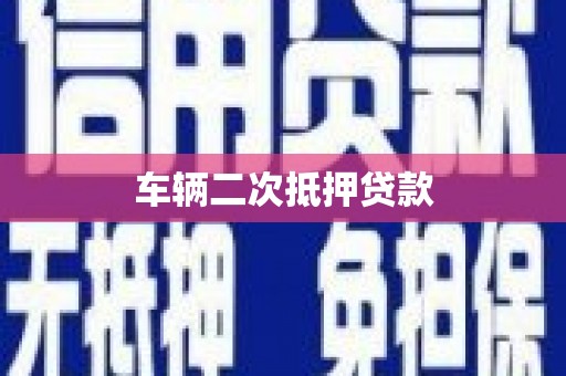 西岗车辆二次抵押贷款