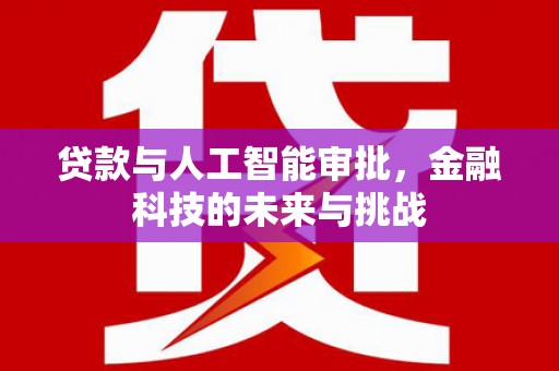 西岗贷款与人工智能审批，金融科技的未来与挑战