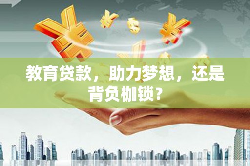 西岗教育贷款，助力梦想，还是背负枷锁？