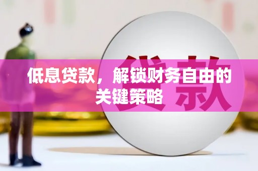 西岗低息贷款，解锁财务自由的关键策略