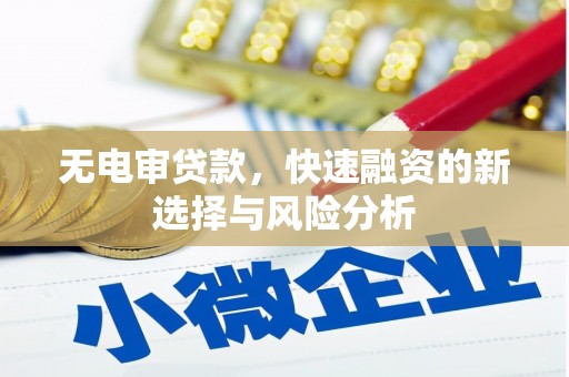 西岗无电审贷款，快速融资的新选择与风险分析