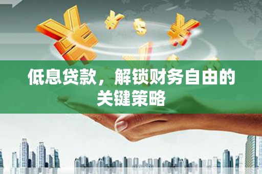 西岗低息贷款，解锁财务自由的关键策略