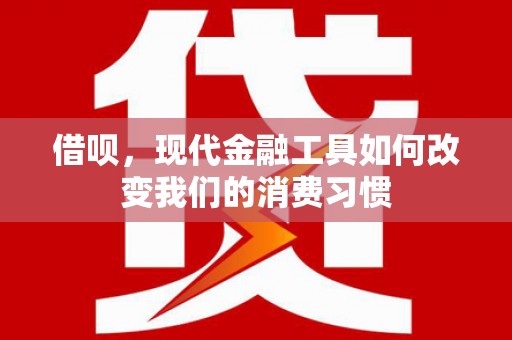 西岗借呗，现代金融工具如何改变我们的消费习惯