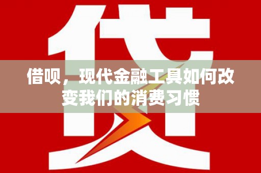 西岗借呗，现代金融工具如何改变我们的消费习惯