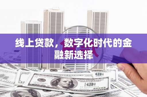 西岗线上贷款，数字化时代的金融新选择