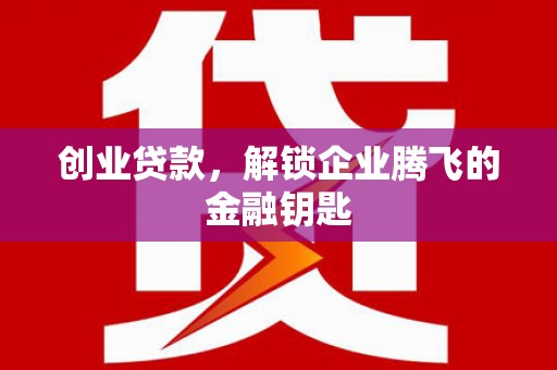 西岗创业贷款，解锁企业腾飞的金融钥匙