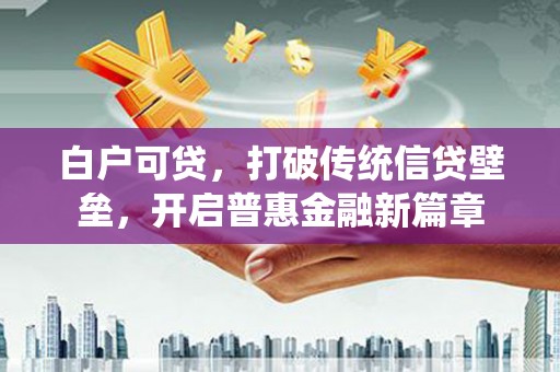 西岗白户可贷，打破传统信贷壁垒，开启普惠金融新篇章