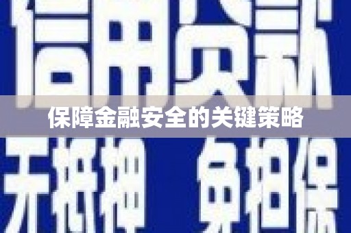 西岗保障金融安全的关键策略